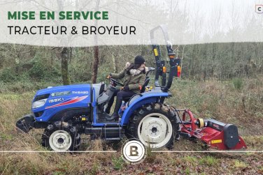 Livraison et mise en service d’un tracteur ISEKI et d’un broyeur MAJAR