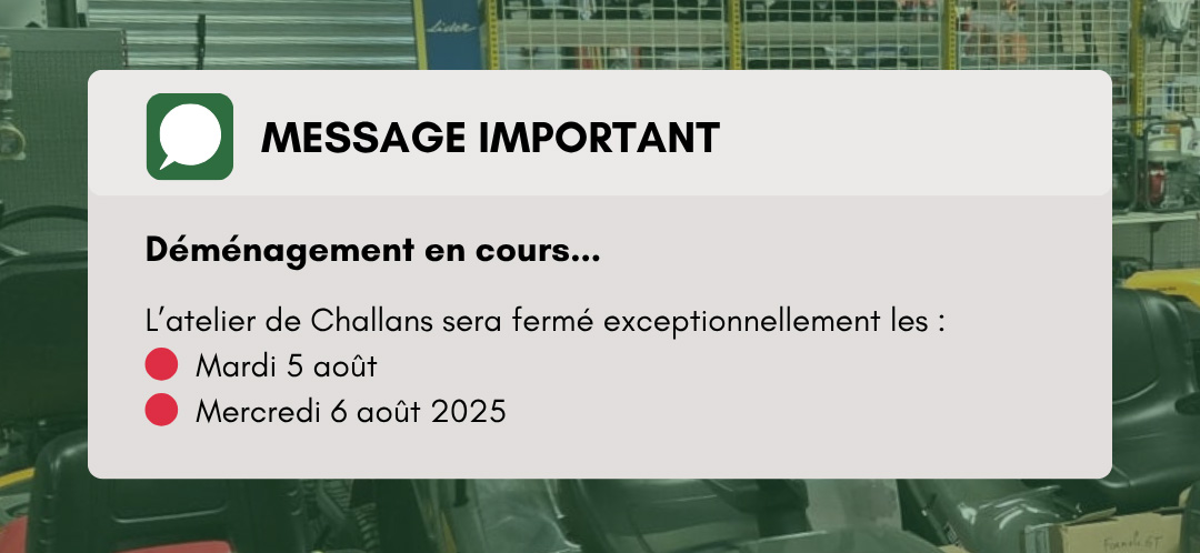 fermeture exceptionnelle atelier